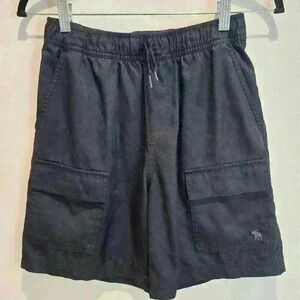 Abercrombie Kids Boys Youth Black Cargo Shorts Size 15/16
